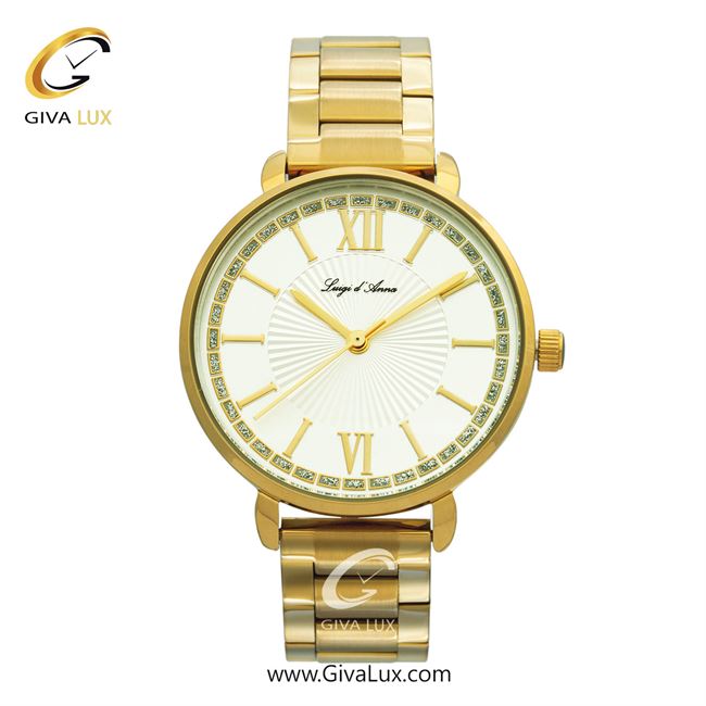 ساعت مچی اورجینال زنانه LdA طلایی | طلایی| سفید| کد رفرنس 2371